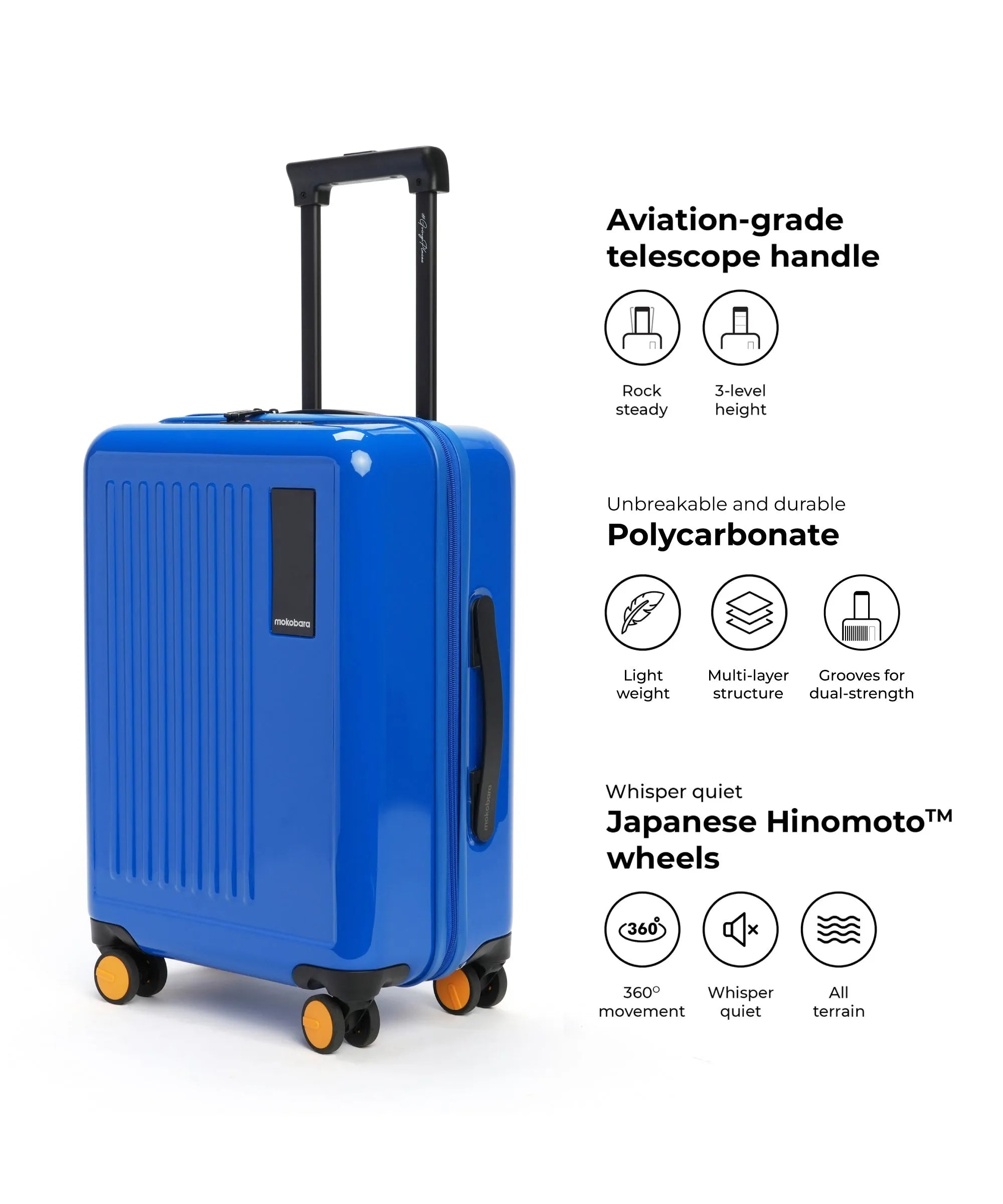 Color_ Maximalist Blue (Gloss Edition) | The Transit Luggage - Cabin